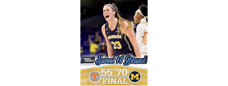 Miller Alumni Emily Kiser & University of Michigan Advance to the Sweet 16!